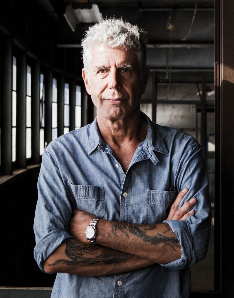 Anthony Bourdain, en Nueva York. El chef, autor del best seller "Kitchen Confidetial", murió en 2018, a los 61 años.
