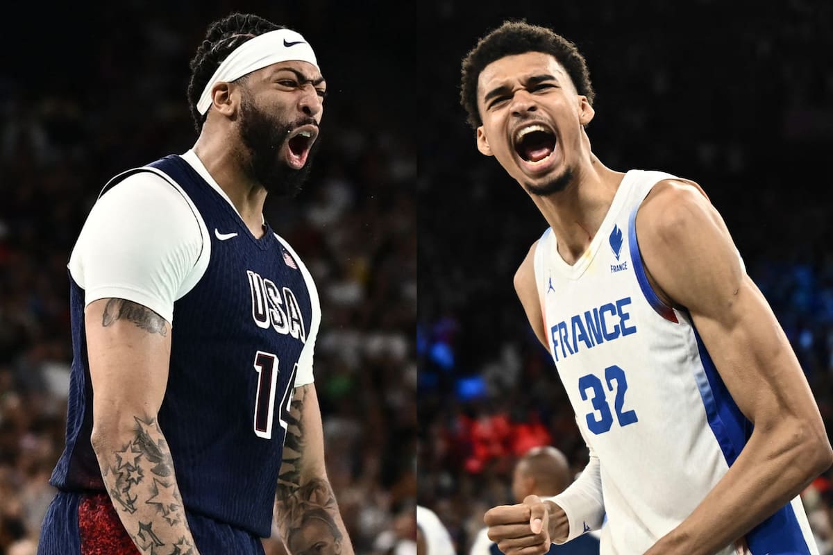Anthony Davis y Víctor Wembanyama, un duelo que puede darse cerca del cesto en la final de los Juegos Olímpicos París 2024