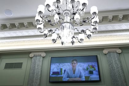 Antigone Davis, directora y responsable global de seguridad de Facebook, en su comparecencia virtual ante un subcomité del Senado en el Capitolio, en Washington, la semana pasada