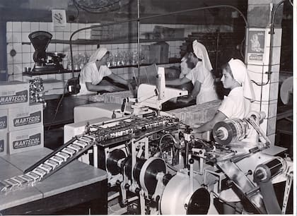 Antigua máquina de producción de Mantecol