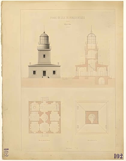 Antiguo plano del faro