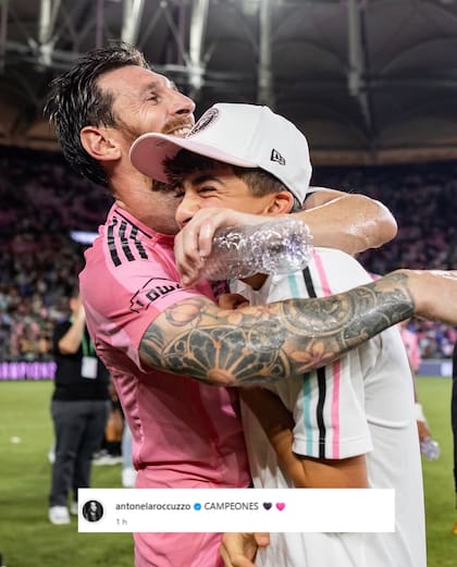 Anto Roccuzzo celebró en sus redes sociales el triunfo de Inter Miami (Foto: Instagram @antonelaroccuzzo)