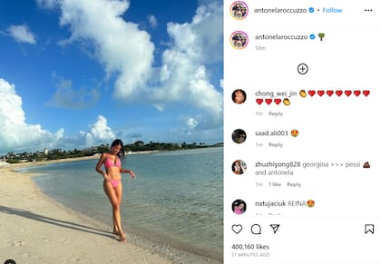 Anto Roccuzzo compartió una foto en la playa y levantó suspiros entre sus seguidores