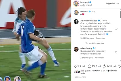 Anto Roccuzzo le dejó un mensaje a Messi tras su retiro de la selección