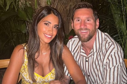Anto Roccuzzo y Leo Messi, en la foto que compartieron en sus cuentas de Instagram
