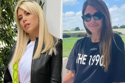Anto Roccuzzo y Wanda Nara le demostraron su apoyo a Camila Homs, la expareja de Rodrigo de Paul (Foto: Instagram/@wanda_nara/@antonelaroccuzzo)