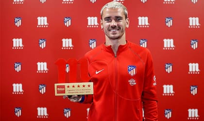 Antoine Griezmann, elegido 'Jugador Cinco Estrellas' de la temporada por los hinchas colchoneros.