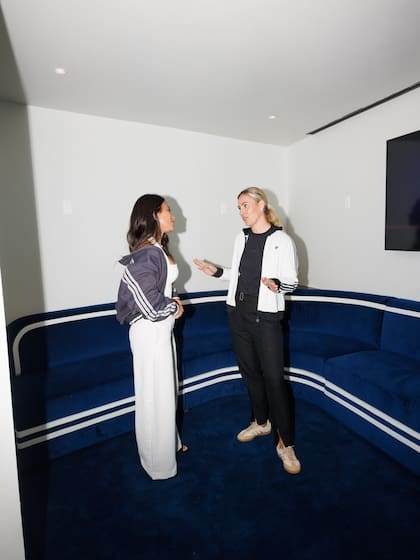 Antonela junto a Angelique Kerber, campeona del US Open 2016