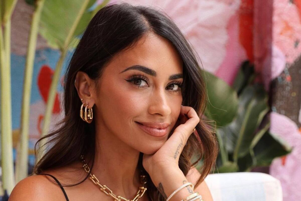 Antonela Roccuzzo acompañó a su hijo Thiago a los entrenamientos del Inter Miami y quedó impresionada por la presencia de una lagartija