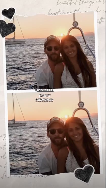 Antonela Roccuzzo compartió algunas fotos en su Instagram para saludar a su esposo Lionel Messi.