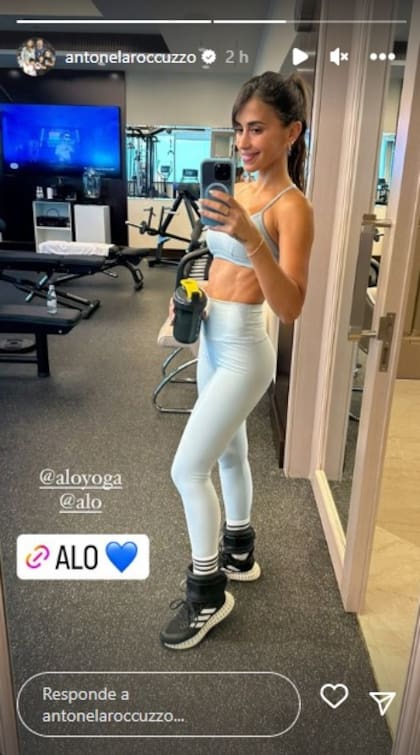 Antonela Roccuzzo mantiene su rutina deportiva en Qatar