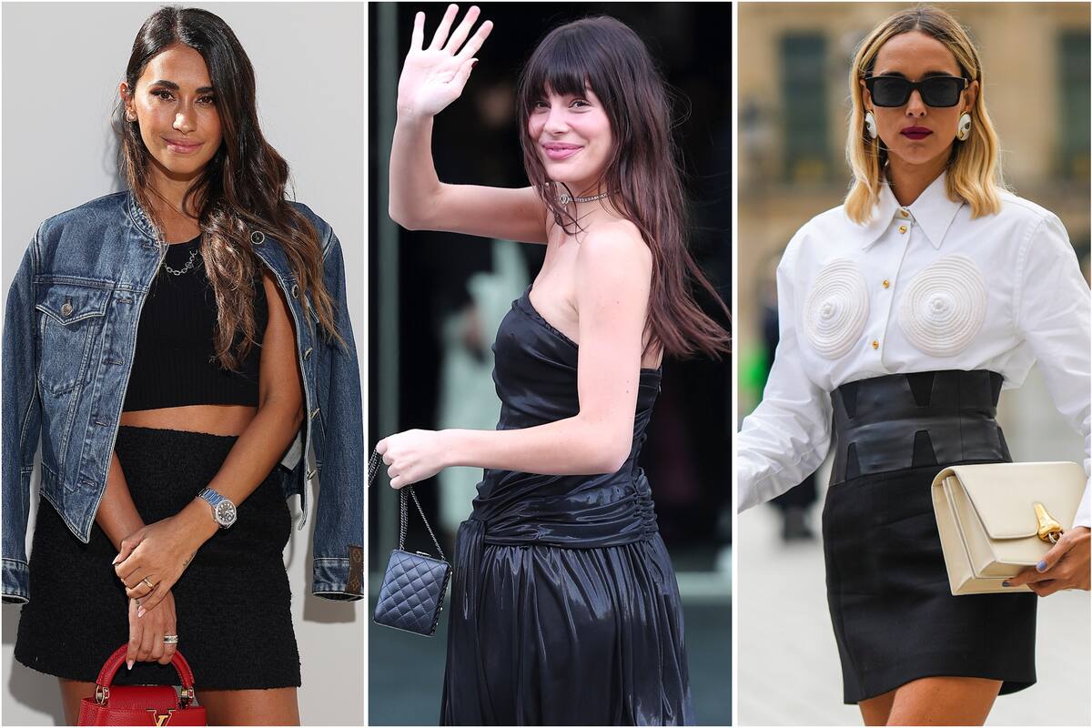 Antonela Roccuzzo , Morrone y Candela Pelizza en el PFW