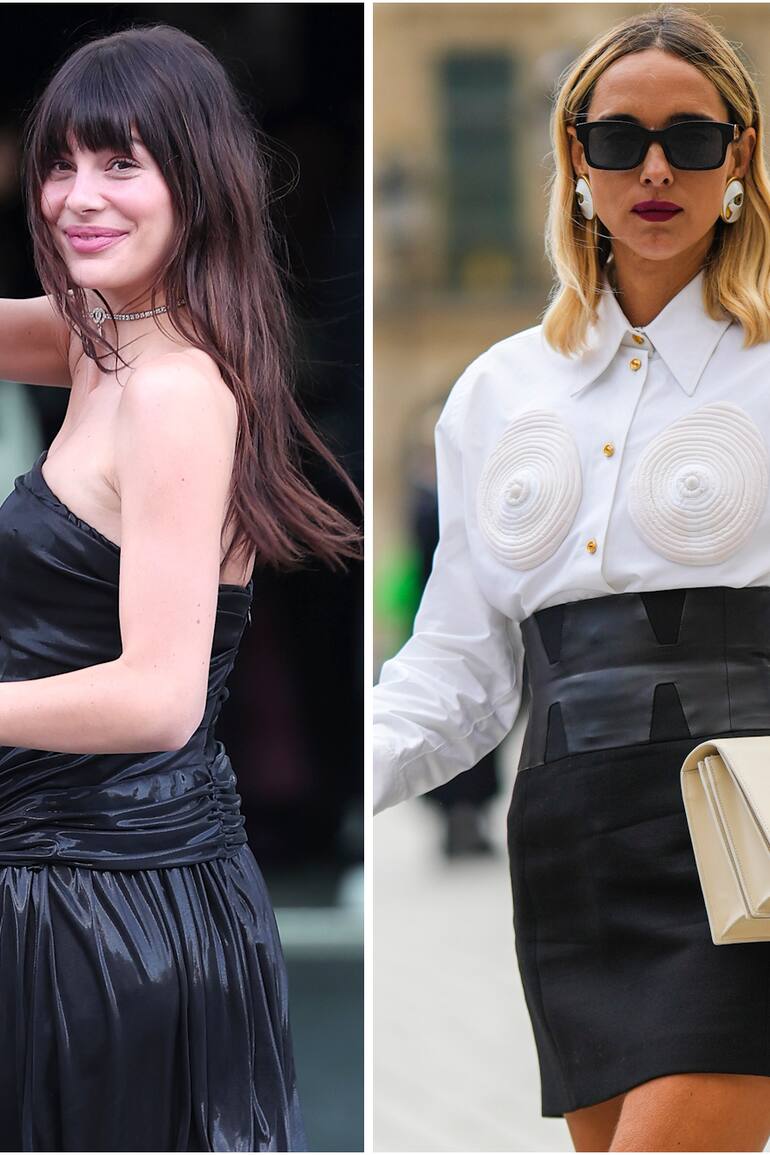 Antonela Roccuzzo , Morrone y Candela Pelizza en el PFW