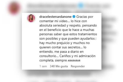 La respuesta de Celeste Nardanone al planteo de Antonela Roccuzzo