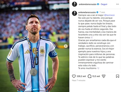 Antonela Roccuzzo se sumó al comunicado de Lionel Messi, publicado apenas unos minutos antes