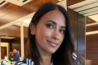 Antonela Roccuzzo mostró cómo se prepara para alentar a Messi en la final del Mundial