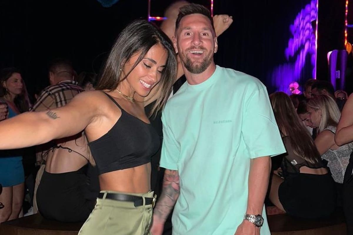 Antonela Roccuzzo y Lionel Messi estuvieron el viernes en Gekkō, un exclusivo restaurante de Miami