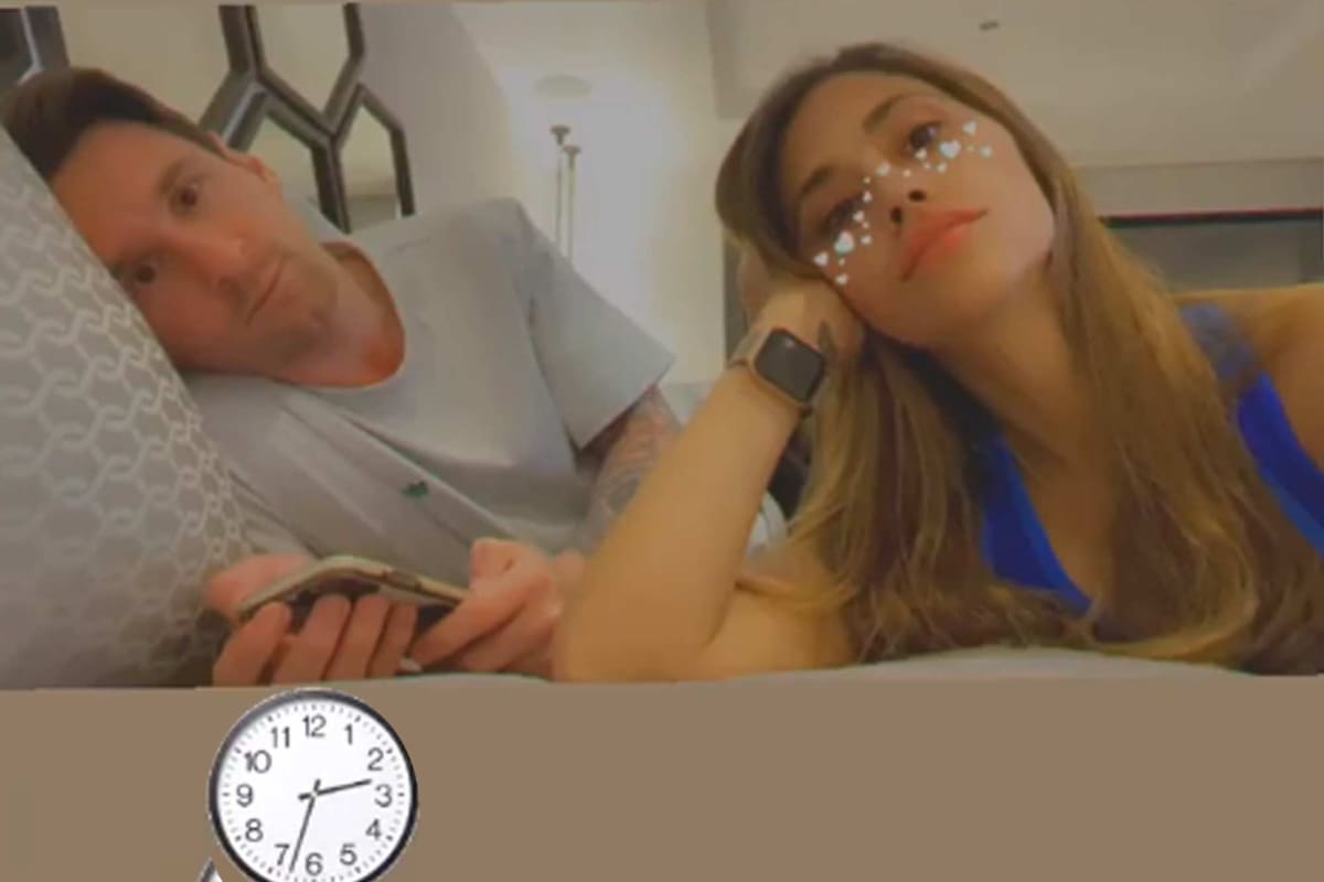 Antonela Roccuzzo y Lionel Messi luchando contra el aburrimiento en la cuarentena por el coronavirus