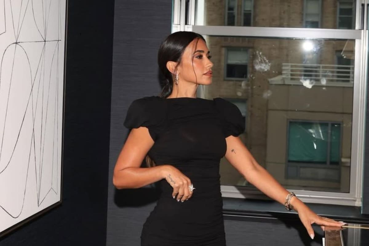 Antonela Roccuzzo y un total black que no pasó desapercibido (Foto: Instagram @antonelaroccuzzo)