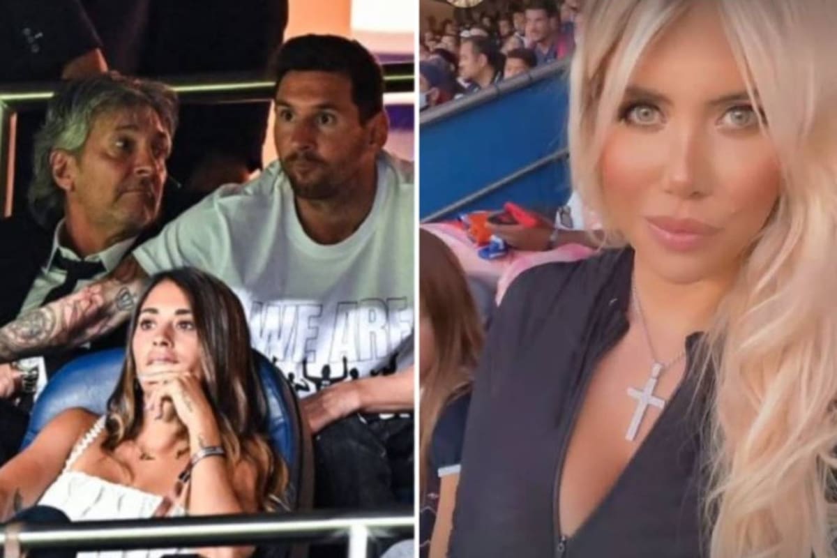 Antonela Roccuzzo y Wanda Nara estuvieron en diferentes sectores del Parque de los Príncipes el sábado por la tarde, durante el partido del PSG contra el Racing de Estrasburgo