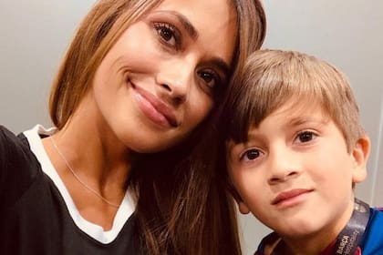 Antonela se mostró impresionada con una foto de su hijo Thiago Messi
