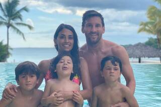 El espectacular momento entre Messi y Mateo que capturó Anto Roccuzzo