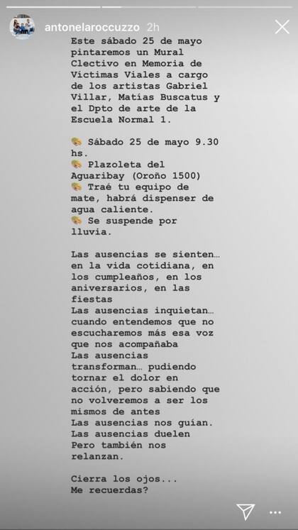Antonela Roccuzzo suele recordar a su amiga en las redes sociales