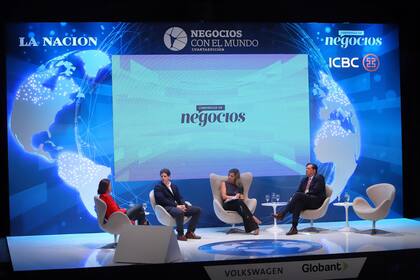 Antonella Marini (Marini Cía.), Javier Nougués (Bonalma), Carla Quiroga (LA NACION) y Sergio Casas (Snack Crops)