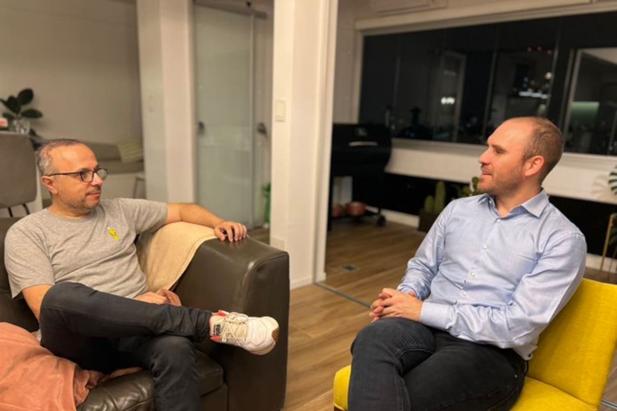 Antonio Aracre, de Syngenta, y el exministro de Economía, Martín Guzmán, en el encuentro que mantuvieron ayer