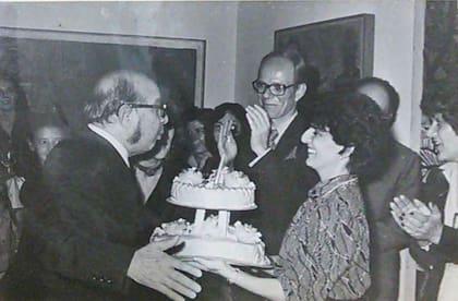 Antonio Berni celebró su cumpleaños con Jorge Helft y Marion Eppinger en la Fundación San Telmo