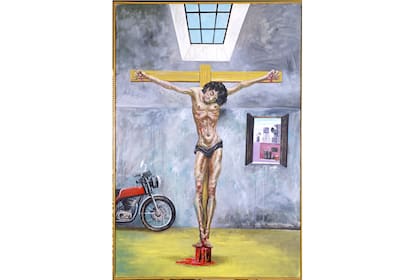 Cristo en el Garaje, Antonio Berni, 1981