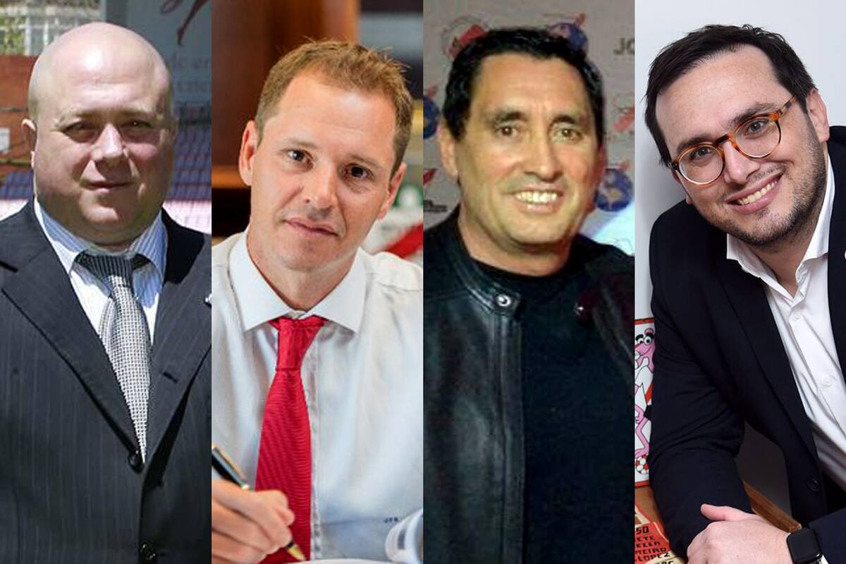 Antonio Caselli, Jorge Brito, Carlos Trillo y Luis Belli, candidatos a presidente de River
