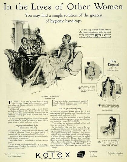 Anuncio de Kotex en 1926