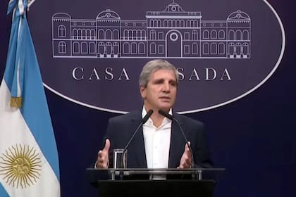 Anuncio del Ministro Luis Caputo