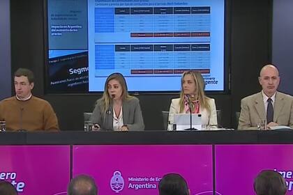 Anuncios por la segmentación energética en el Ministerio de Economía.