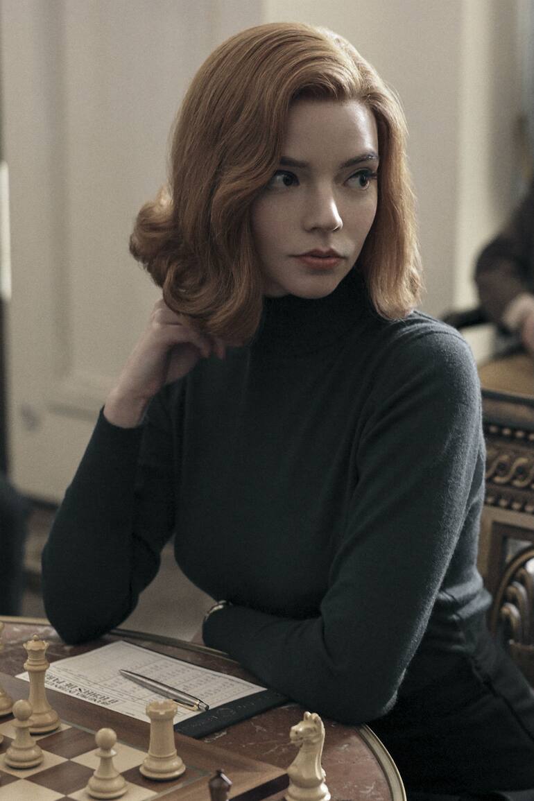 Anya Taylor-Joy en Gambito de Reina