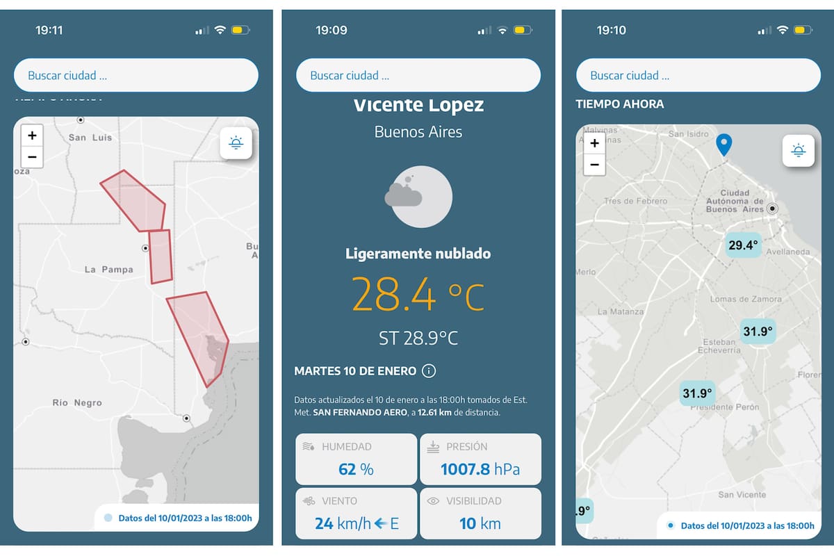 App del Servicio Meteorológico Nacional