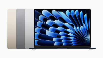 Apple presentó una nueva MacBook Air, ahora con una pantalla de 15,3 pulgadas y un chip M2; tiene un grosor de 11,5 mm