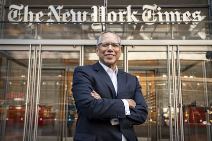 April 03, 2019 - New York, New York, United States: Dean Baquet, the Executive Editor of The New York Times, poses for a portrait at The New York Times building on 8th Avenue in Manhattan. (Natan Dvir / Polaris Images)
