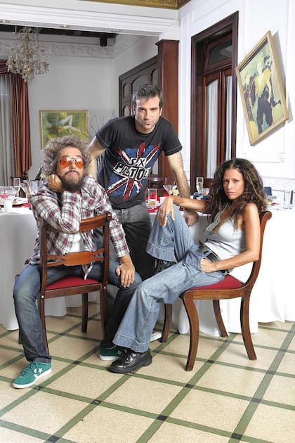 Aquellos años...Con Daniel Hendler y Mex Urtizberea, en Graduados,
el éxito televisivo del momento