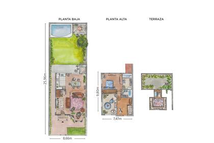 Aquí el resultado de una remodelación que alcanzó los tres niveles de la construcción.
