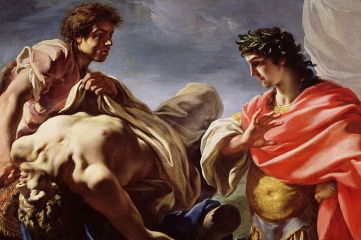 Aquiles contemplando el cuerpo de Patroclo