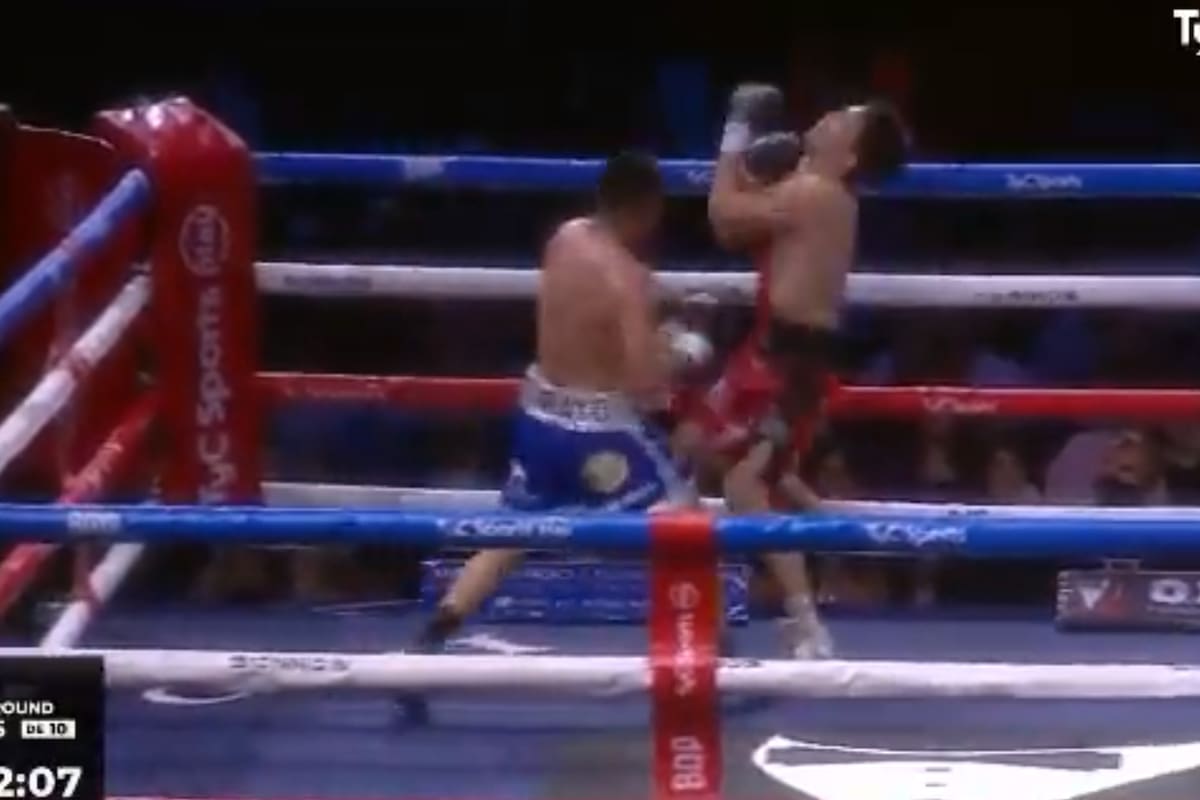 Aquino lo envía a la lona a Muñoz; fue el único momento emocionante de la noche del regreso del boxeo al Luna Park
