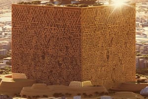 Arabia Saudita presenta un gigantesco rascacielos superalto en forma de cubo para el centro de Riad