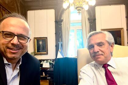 Aracre junto al presidente Alberto Fernández