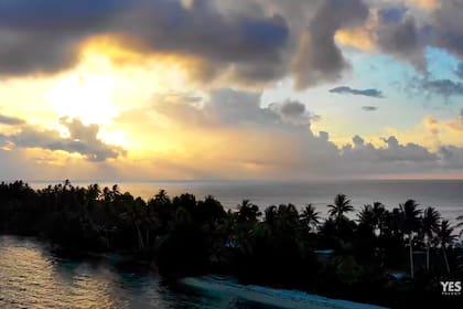 Un amanecer en el Tuvalu, en medio del Pacífico Sur