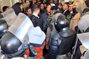 Arce y Zuñiga, en el palacio presidencial de La Paz