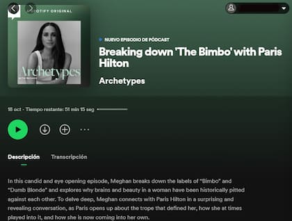 Archetypes, el podcast de Meghan Markle en Spotify