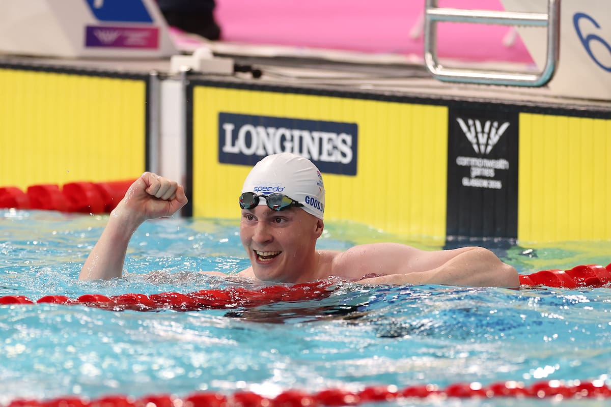 Archie Goodburn, de 25 años, representó a Escocia en los 50 metros de pecho masculinos en los Juegos de la Commonwealth Glasgow 2026