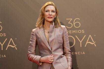 ARCHIVO - Cate Blanchett en los Premios Goya de la Academia de Cine española en Valencia, España el 12, de febrero de 2022. Blanchett recibirá el 47o Premio Chaplin de Cine en el Lincoln Center el 25 de abril en Nueva York. (Foto AP/Alberto Saiz, archivo)